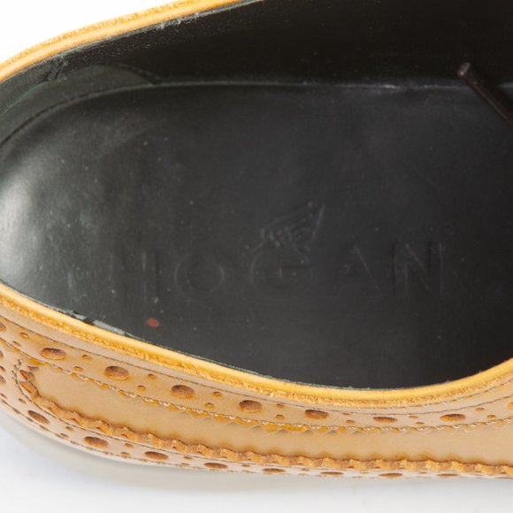 Hogan Mustard Yellow Casual Wingtip Shoes - Picture 4 of 5